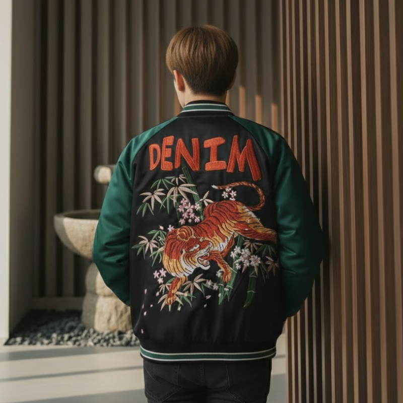 Veste vintage japonaise brodée