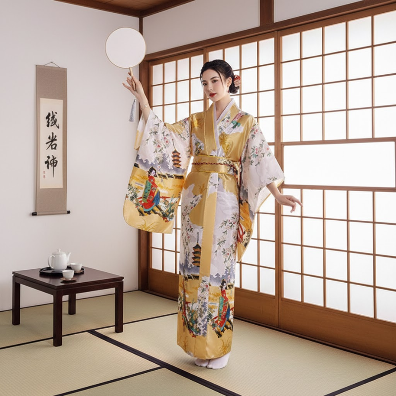 Yukata japonais femme motif