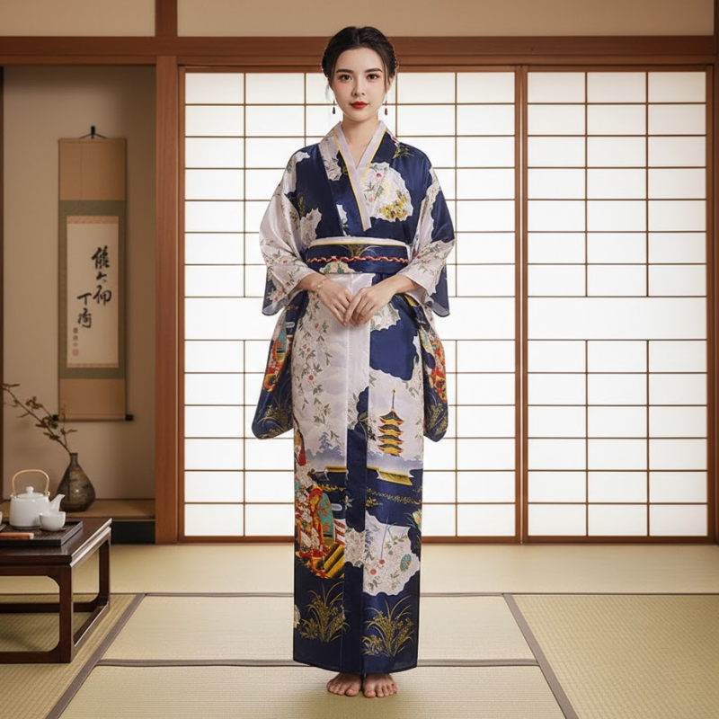 Yukata japonais femme motif