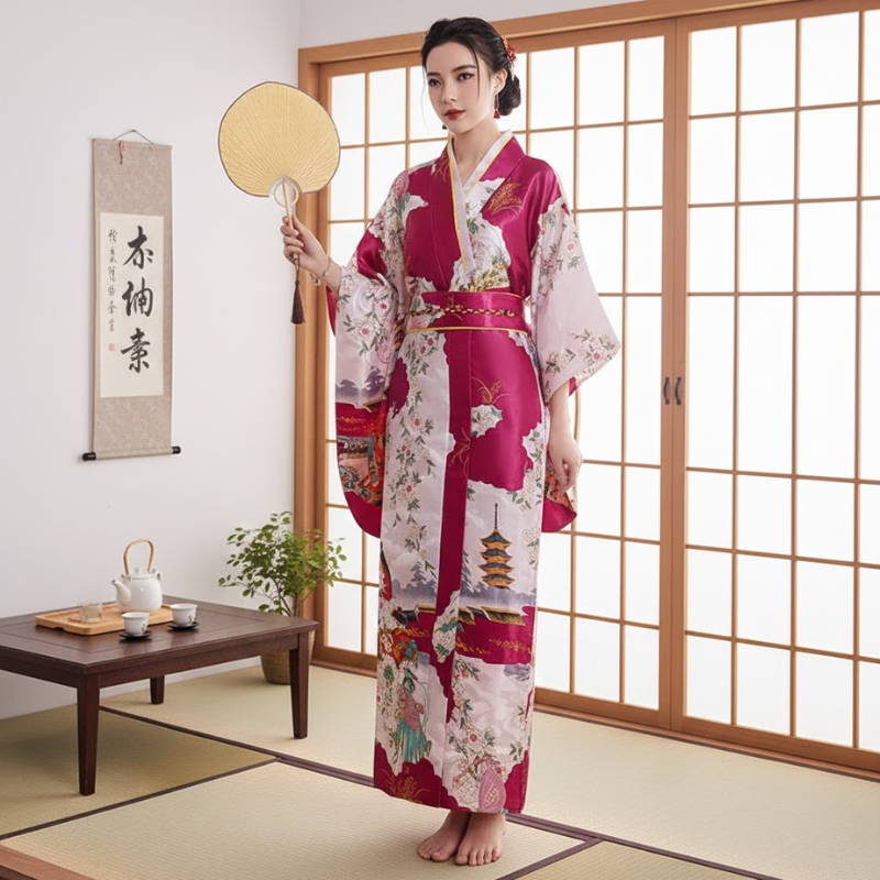Yukata japonais femme motif