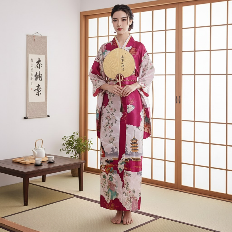 Yukata japonais femme motif