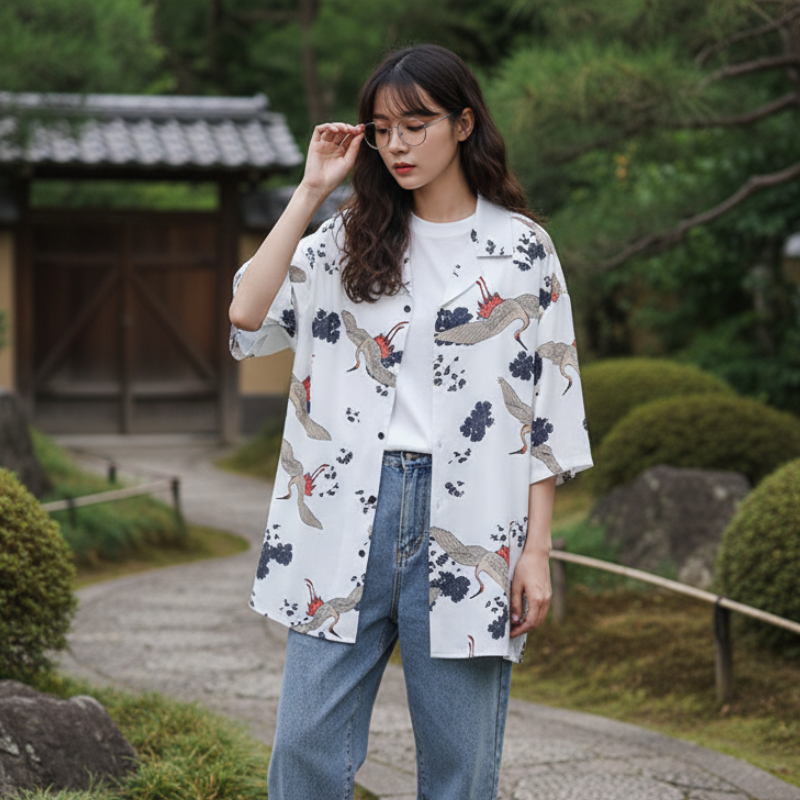 Chemise japonaise femme