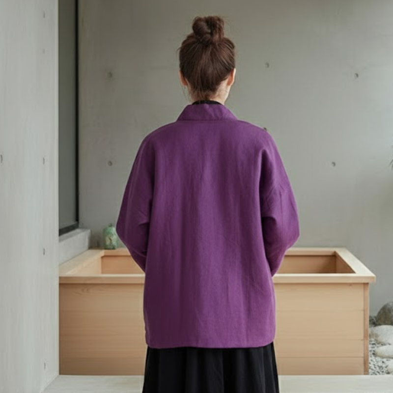 Manteau court manches kimono