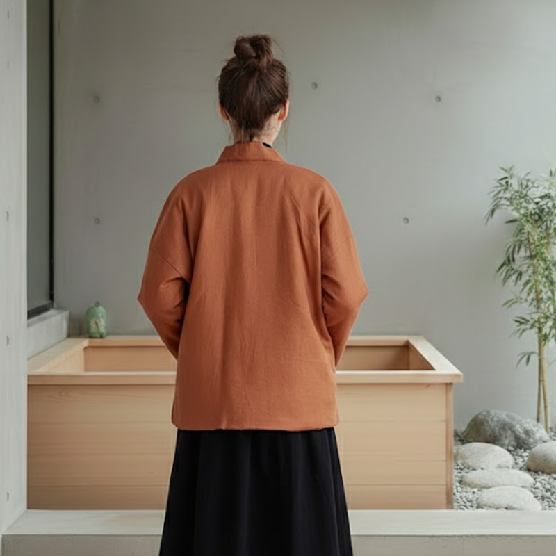 Manteau court manches kimono