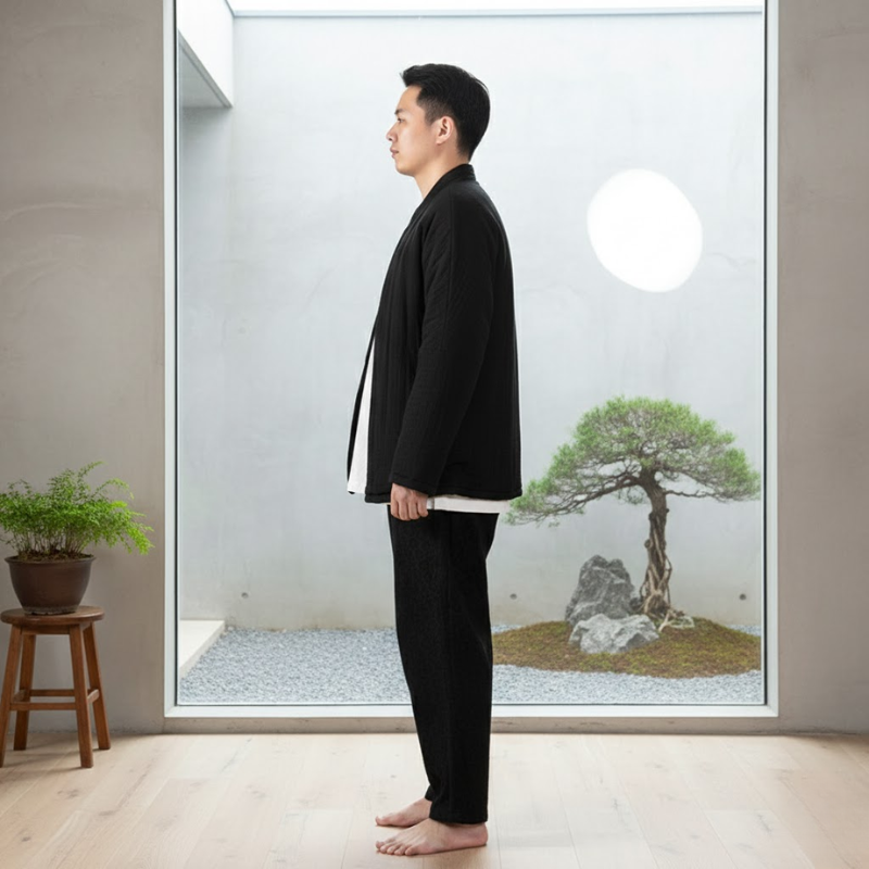 Manteau kimono épais homme