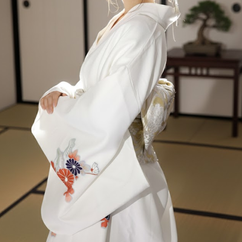 Kimono japonais blanc
