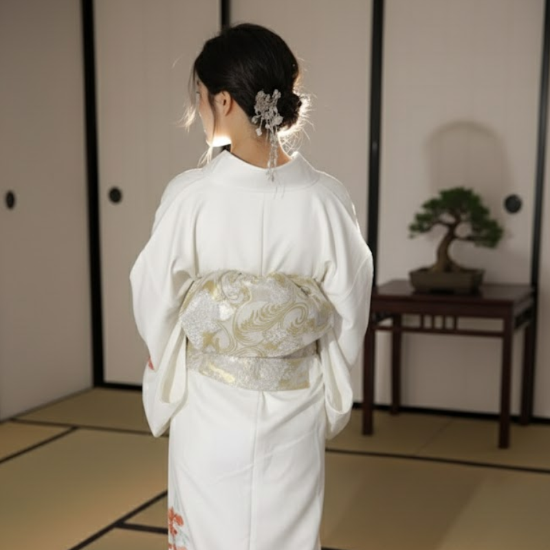 Kimono japonais blanc