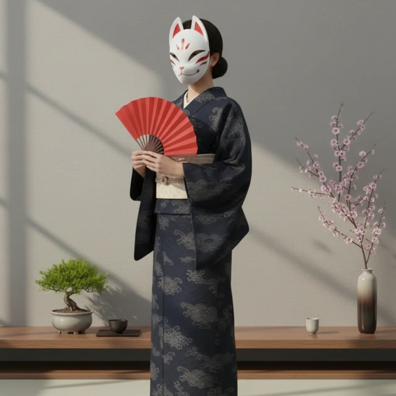 Masque halloween japonais