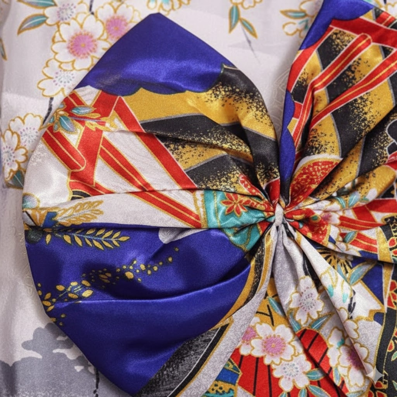 Kimono long satin femme