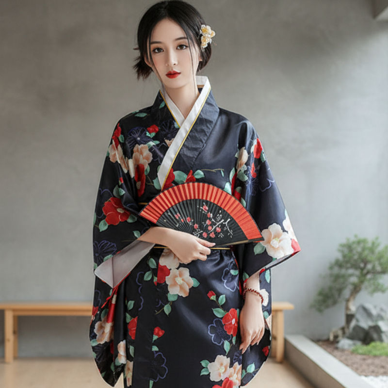 Peignoir kimono femme long