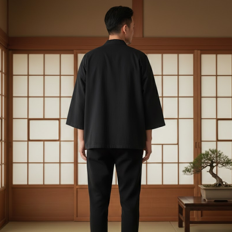 Haori à motif pour homme