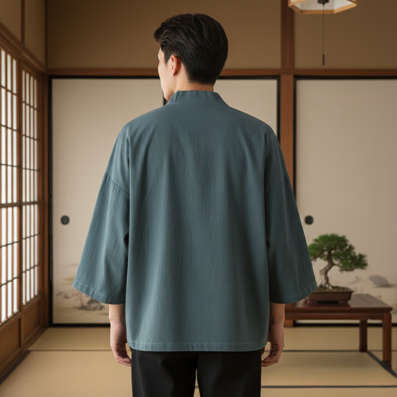 Haori à motif pour homme