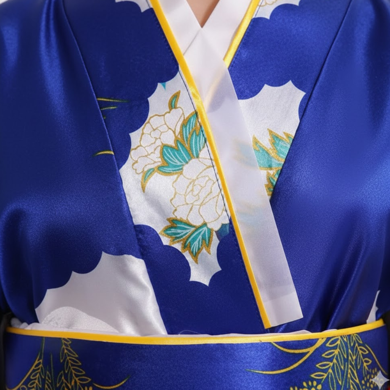 Kimono long satin femme