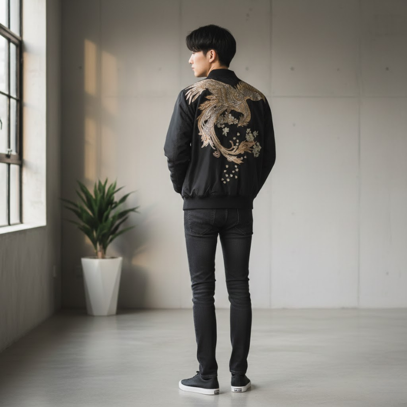 Veste japonaise broderie