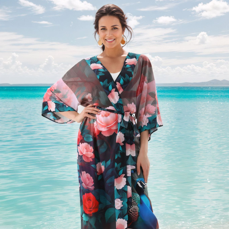 Kimono plage femme