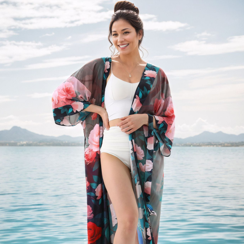 Kimono plage femme