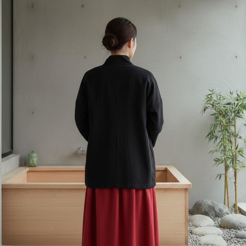 Manteau court manches kimono
