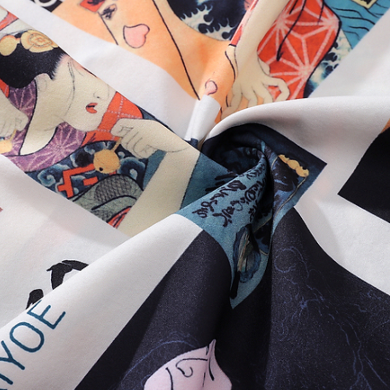 Chemise imprimée écriture japonaise