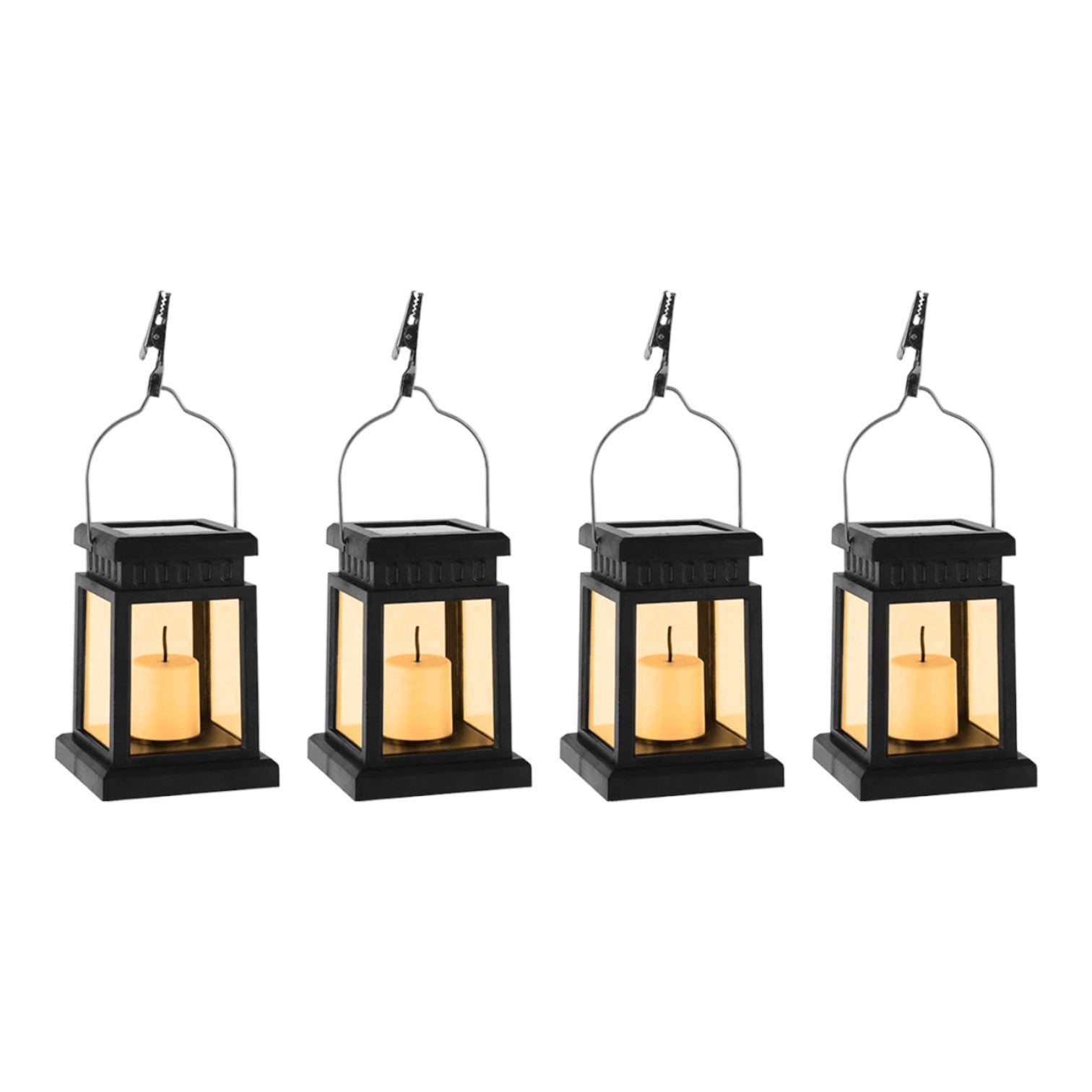 balise lanterne de jardin solaire 4 led style japonais