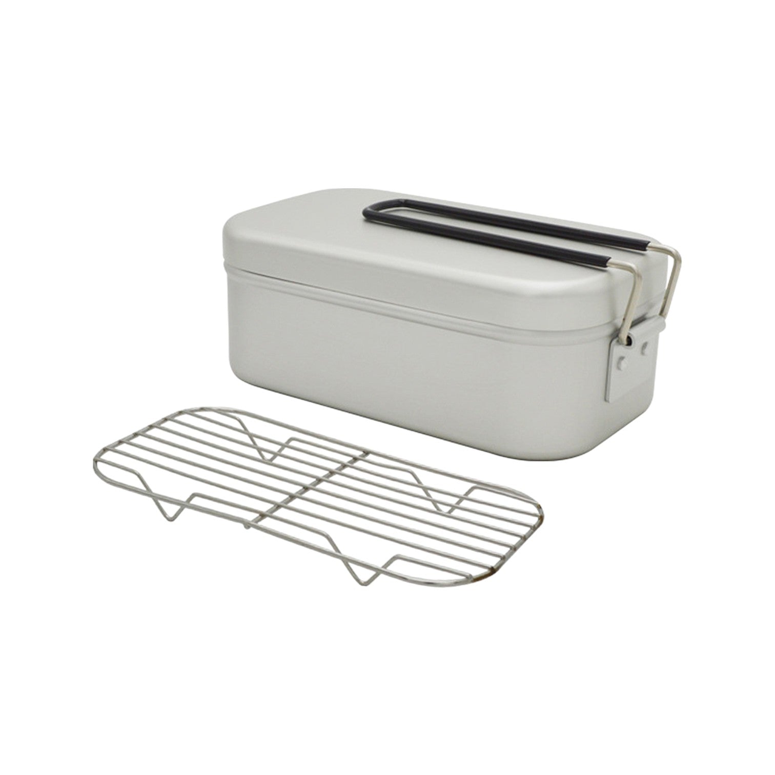 Bento box aluminium - Boîte à bento + Grille vapeur