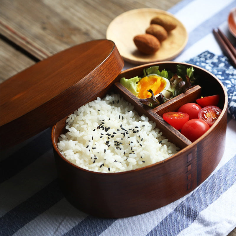 Bento box en bois - 17.5X13X6.5cm