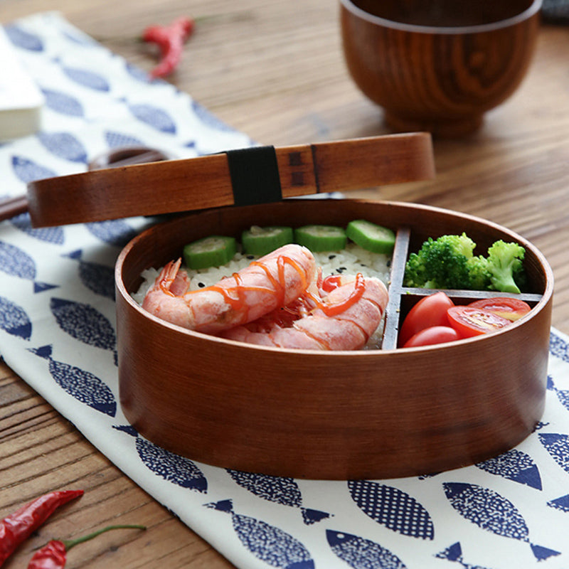 Bento box en bois - 17.5X13X6.5cm