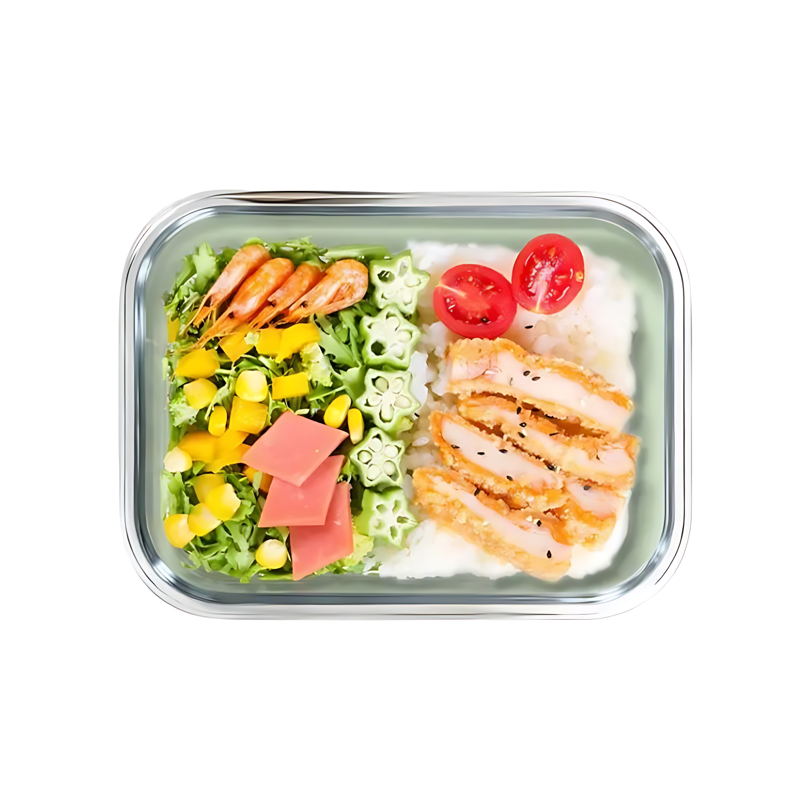 Bento box en verre - 1 compartiment