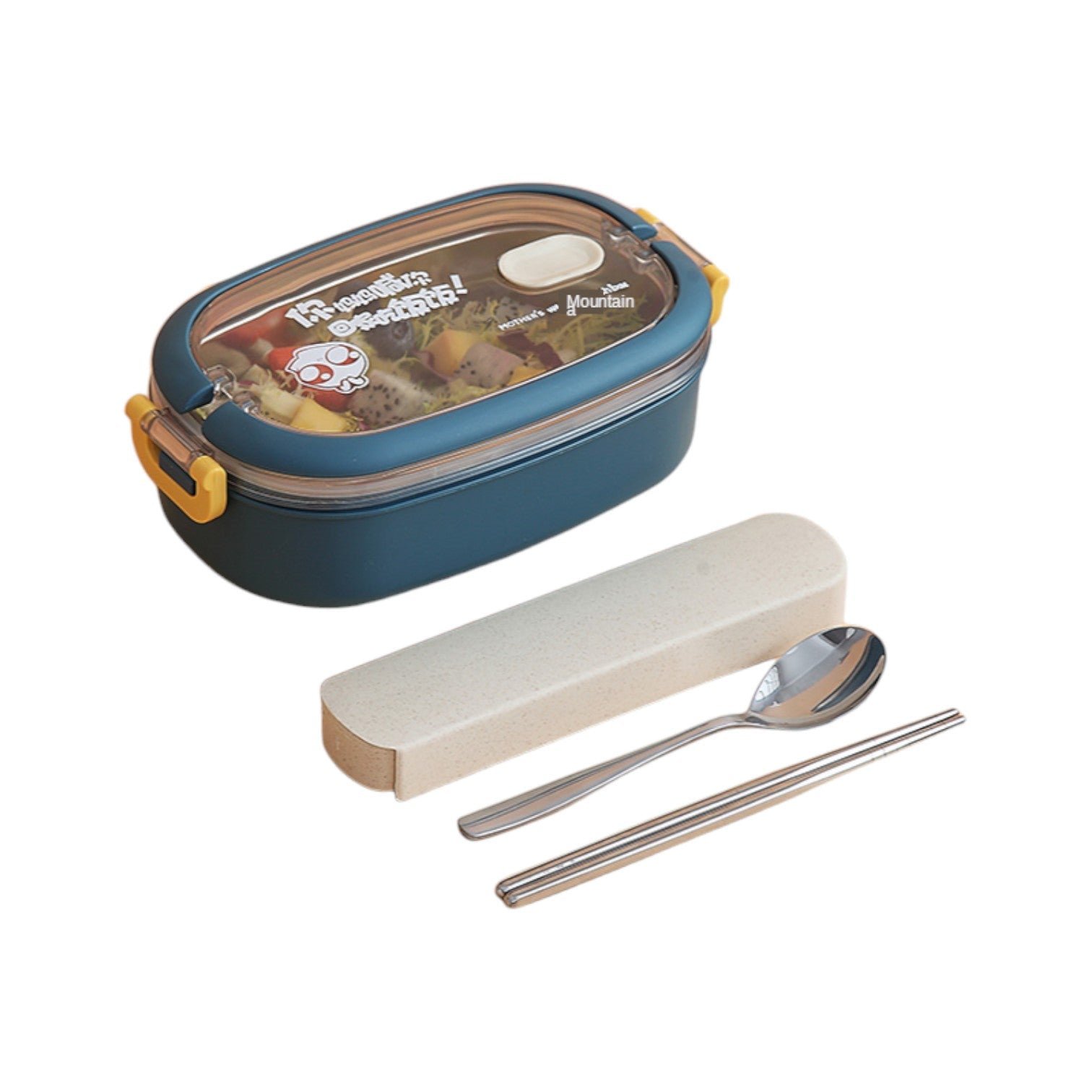 Bento box isotherme - Bleu / 1 Boîte + Cuillère