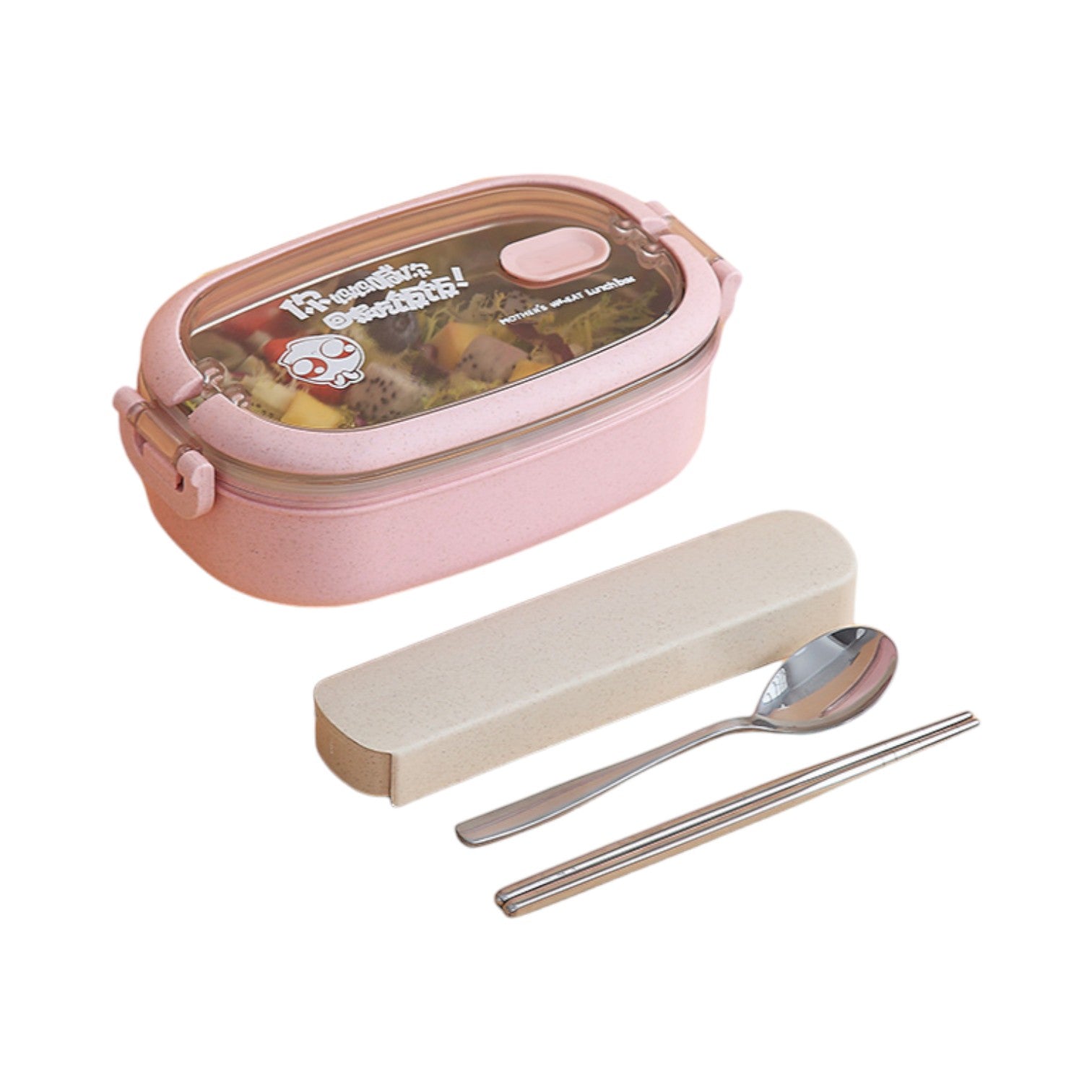 Bento box isotherme - Rose / 1 Boîte + Cuillère