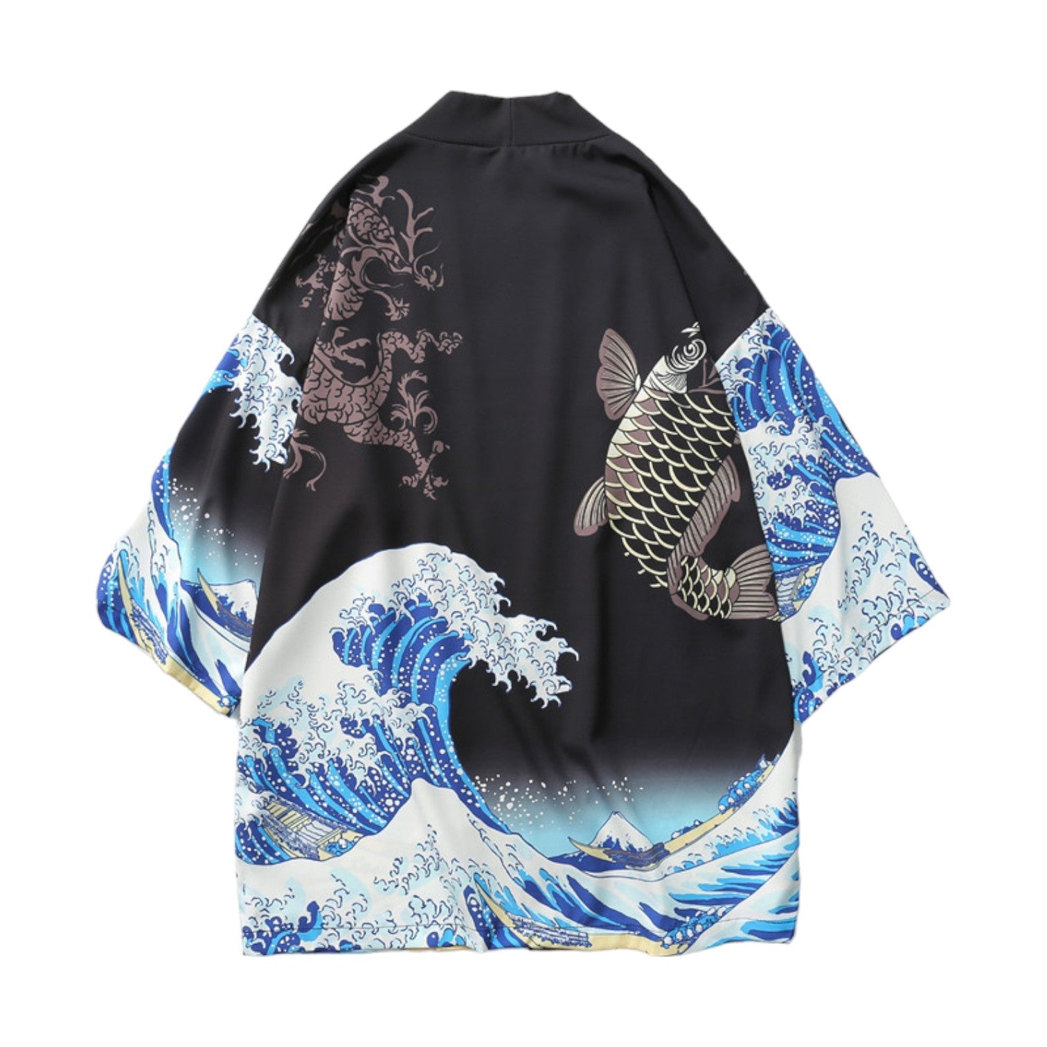 Blouse Kimono Femme ’Kanagawa’ - Noir / S