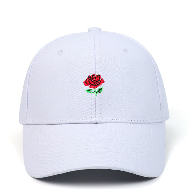 Casquette avec une Rose ’Hanaki’ - Blanc / Ajustable