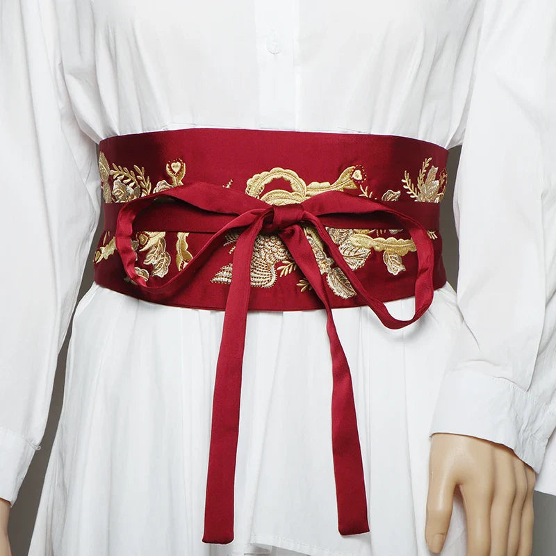 Ceinture Obi Grande Taille Femme - Rouge