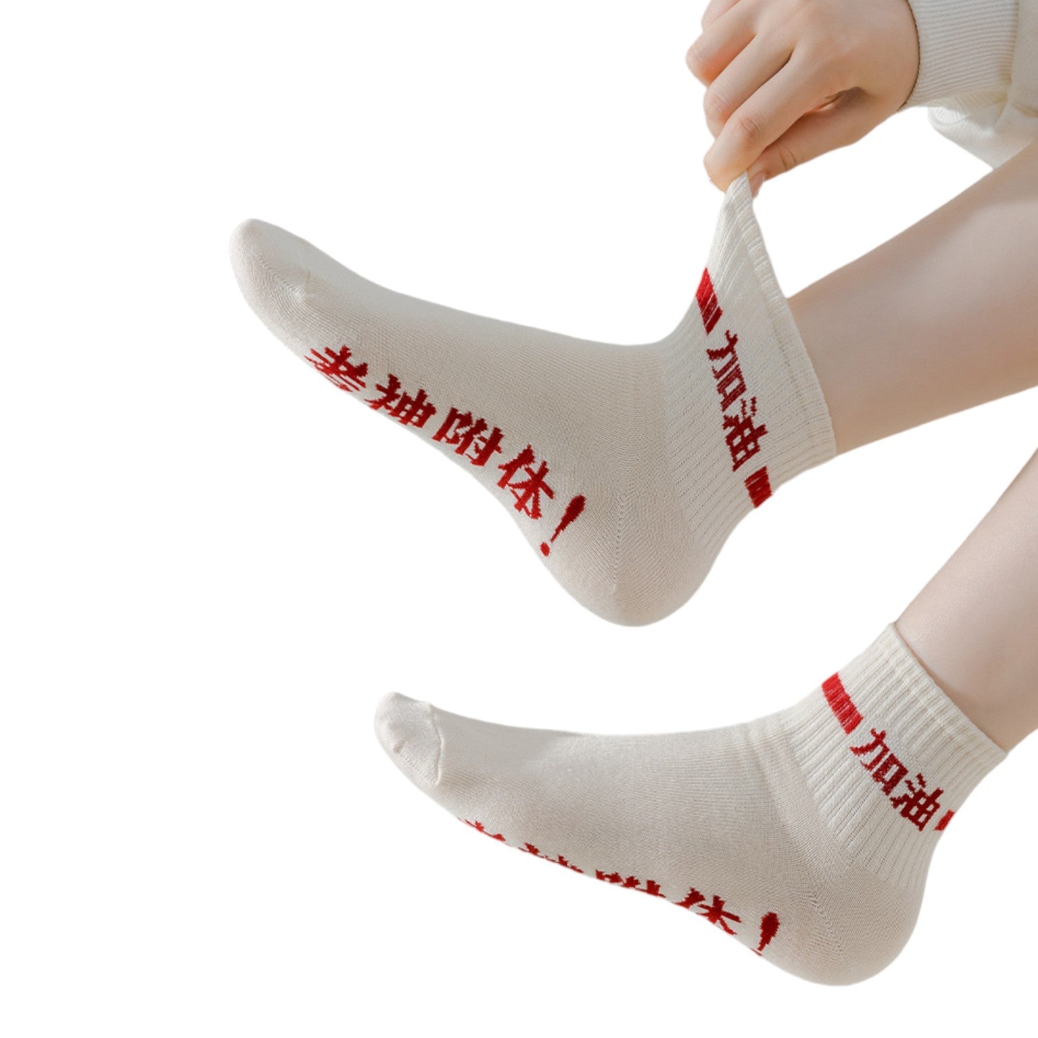 Chaussette avec ecritures japonais