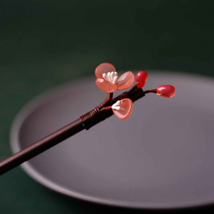 Chignon japonais baguette - Rouge