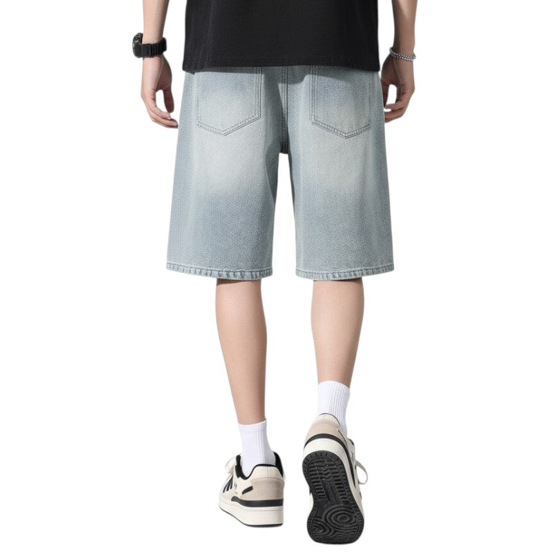 Streetwear denim shorts