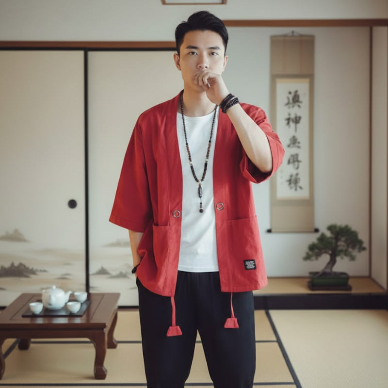 Haori homme japonais