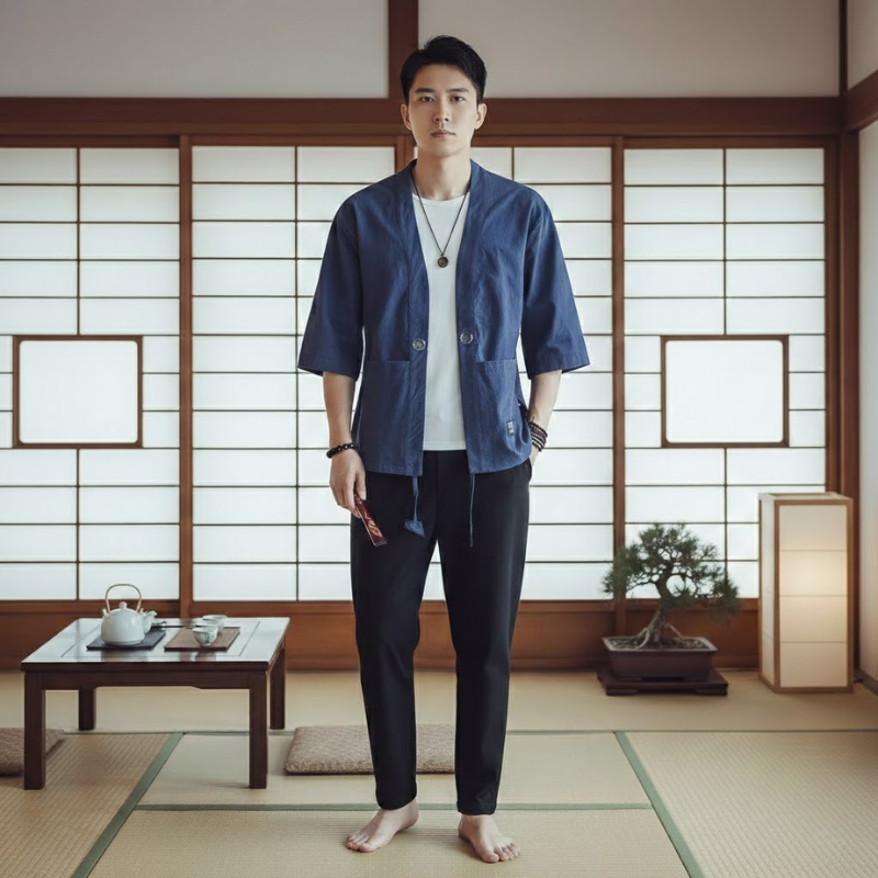 Haori homme japonais