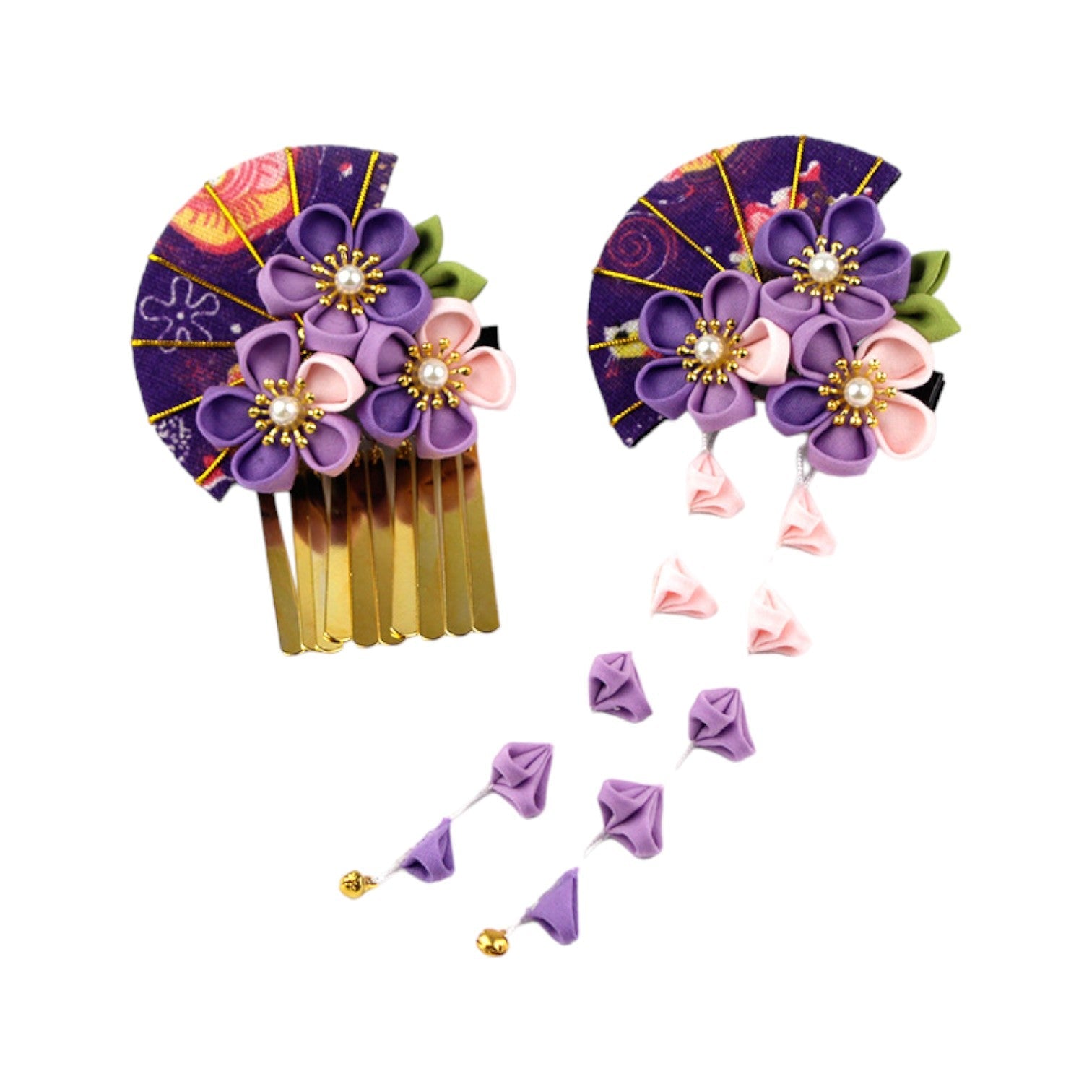 Hana kanzashi - Violet