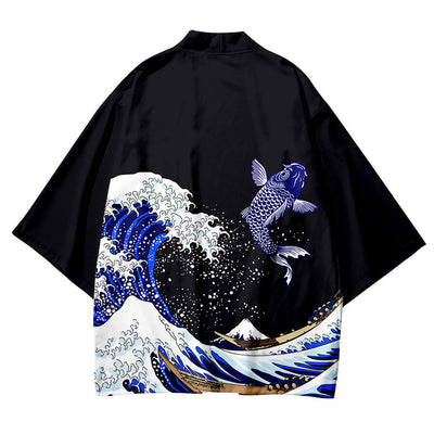 Haori Homme ’Kanagawa’ - Noir / S