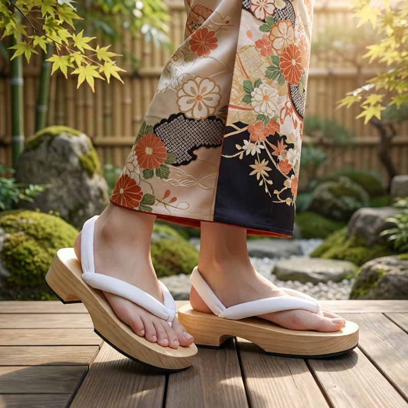 Geta chaussure japonaise bois sabot