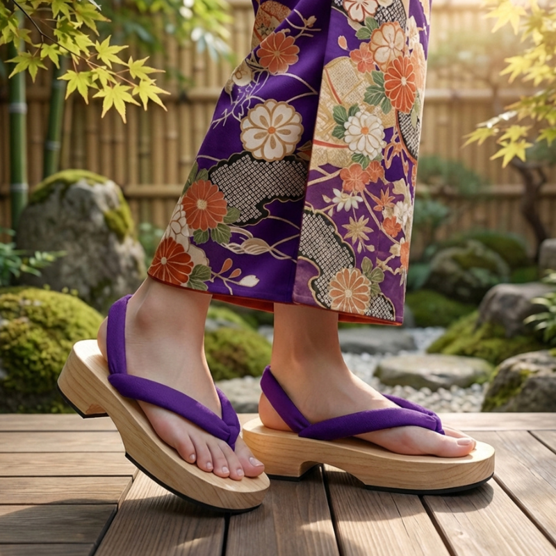 Geta chaussure japonaise bois sabot