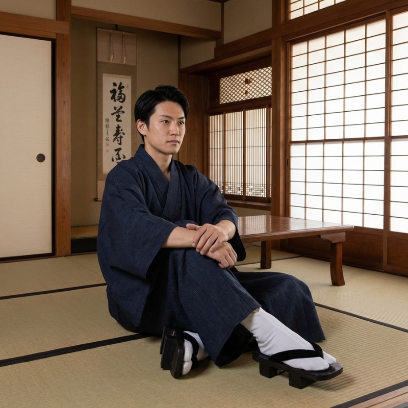 Geta japonaise femme noir