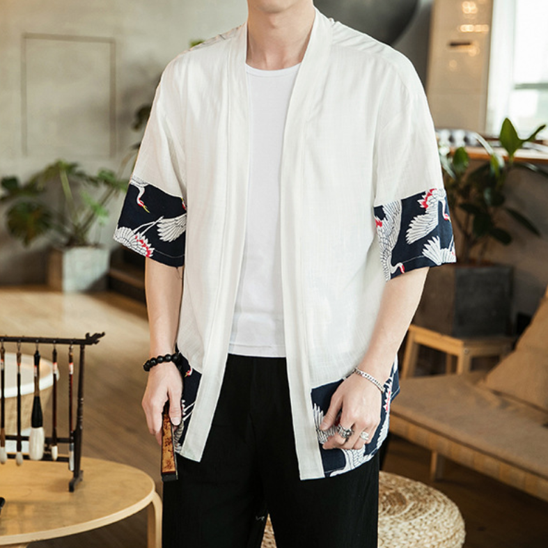 Kimono Cardigan Homme - Blanc / S