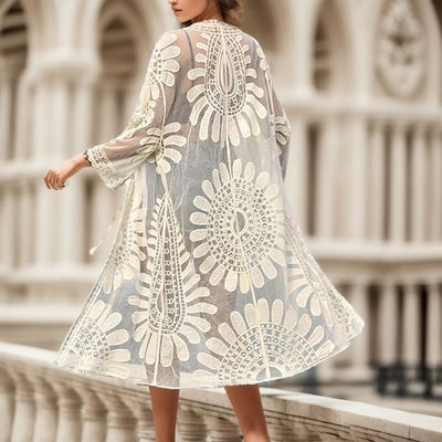 kimono de plage dentelle