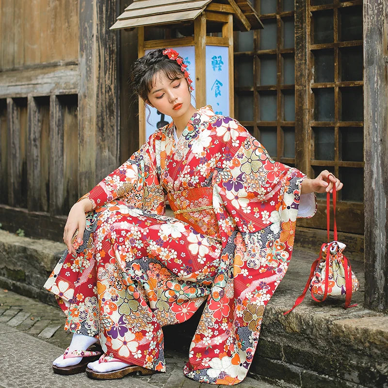 Kimono Japonais Femme Geisha