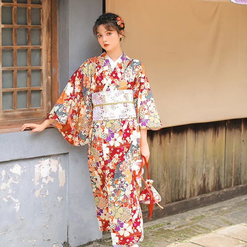 Kimono Japonais Femme Geisha - S