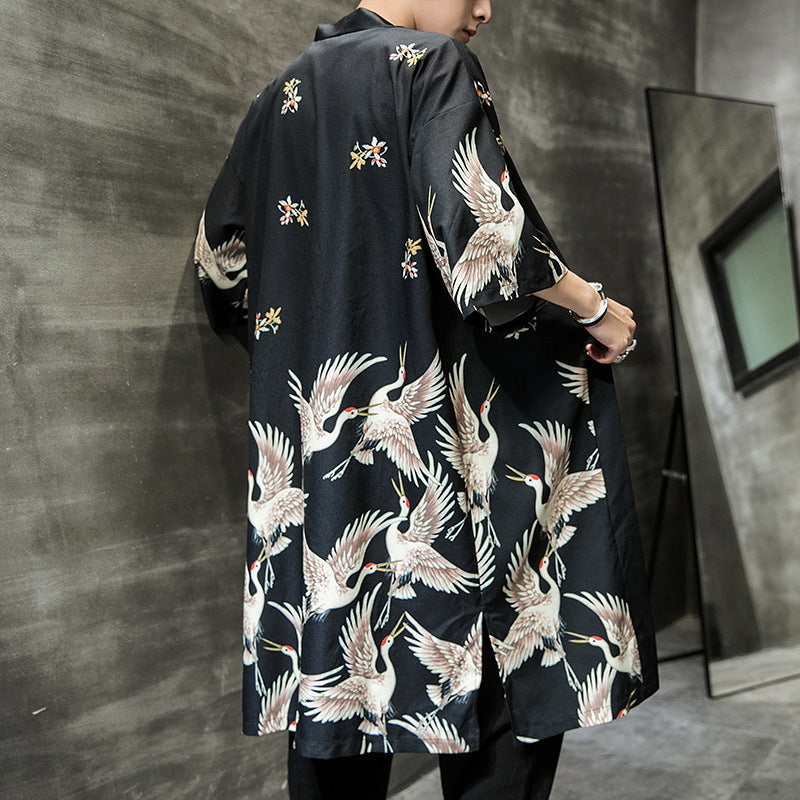 Kimono Long Noir Homme