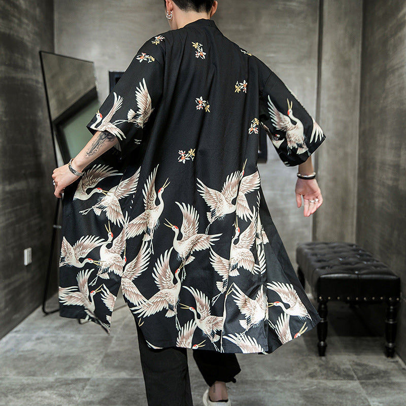 Kimono Long Noir Homme