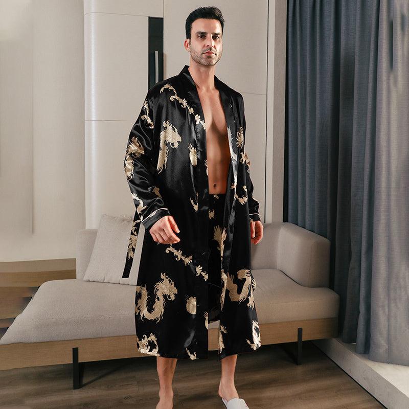 kimono satin homme - Noir / S