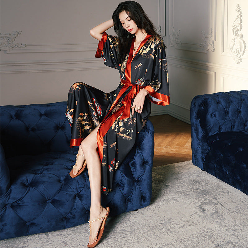 kimono satin long